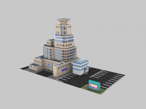 Low Poly Building Pack 4 3D Model