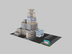 Low Poly Building Pack 4 3D Model