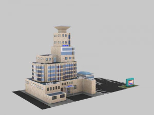 Low Poly Building Pack 4 3D Model