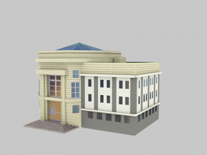 Low Poly Building Pack 4 3D Model