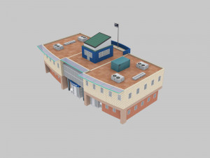 Low Poly Building Pack 4 3D Model