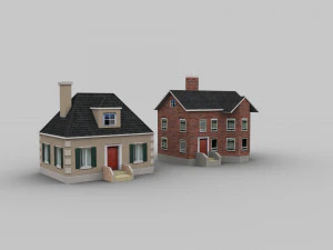 Low Poly House Pack 1 3D Model