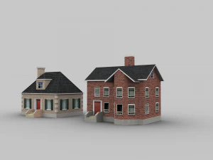Low Poly House Pack 1 3D Model