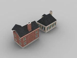 Low Poly House Pack 1 3D Model