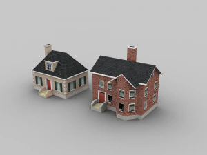 Low Poly House Pack 1 3D Model