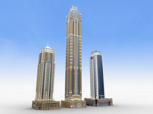 Modern Building pack 4 3D Model