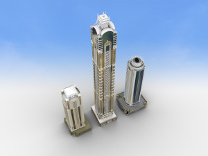 Modern Building pack 4 3D-Modell