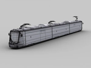 Low Poly Tram 16 3D Model