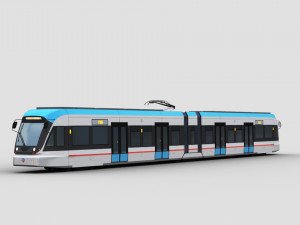 Low Poly Tram 17 Modelo 3D