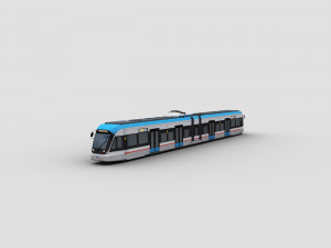 Low Poly Tram 17 Modelo 3D