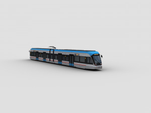 Low Poly Tram 17 Modelo 3D