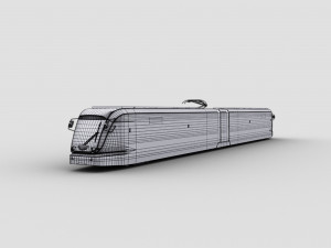 Low Poly Tram 17 Modelo 3D