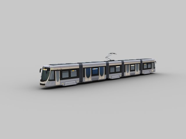 Low Poly Tram 18 3D 모델 .c4d .max .obj .3ds .fbx .stl .blend 