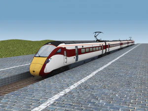Treno lowpoly 9 Modello 3D