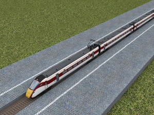 Trem Lowpoly 9 Modelo 3D