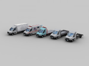 Ambulance and Truck Pack Modelo 3D
