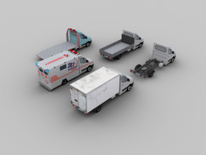 Ambulance and Truck Pack 3D 모델