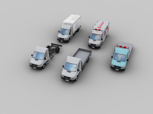 Ambulance and Truck Pack 3D 모델