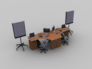 Office Stuff Lowpoly Modello 3D