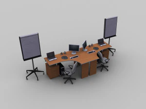 Office Stuff Lowpoly 3D Model