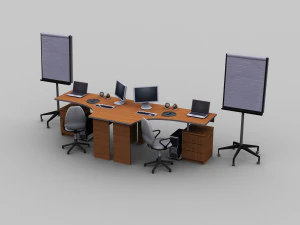 Office Stuff Lowpoly 3D Model