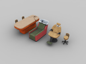 Spa Beauty Salon lowpoly 3D Model