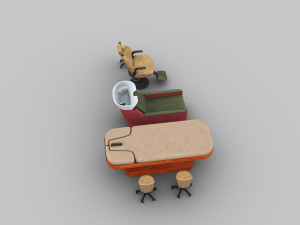 Spa Beauty Salon lowpoly 3D Model
