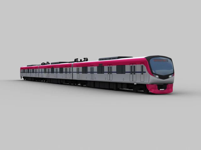 Lowpoly Train 10 3D Model .c4d .max .obj .3ds .fbx .stl .blend 