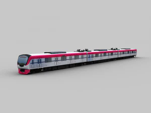 Lowpoly Train 10 3D Model
