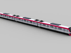 Lowpoly Train 10 3D Model