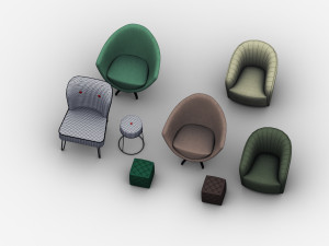 Armchair Pack Modelo 3D