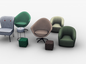 Armchair Pack Modelo 3D