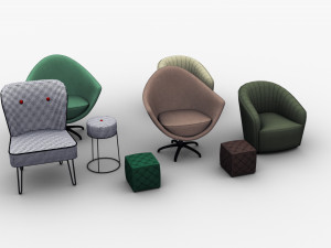 Armchair Pack Modelo 3D