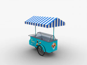 Ice Cream Cart Pack 3D Model