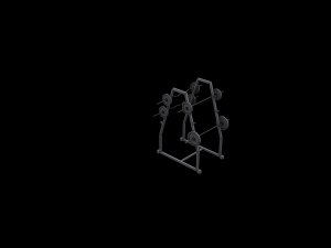 Gym Equipments Lowpoly 3D Model