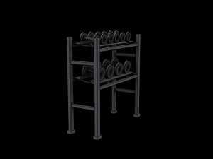 Gym Equipments Lowpoly 3D Model