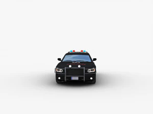 Police Car Lowpoly 3D Model