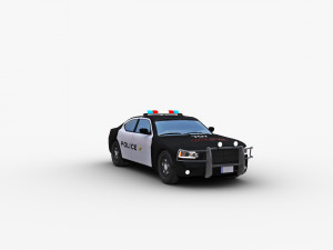 Police Car Lowpoly Modelo 3D