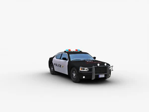 Police Car Lowpoly 3D Model