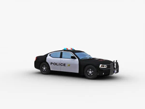 Police Car Lowpoly 3D Model