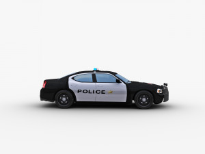 Police Car Lowpoly Modelo 3D