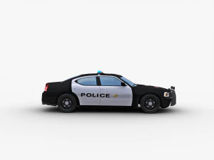 Police Car Lowpoly 3D Model