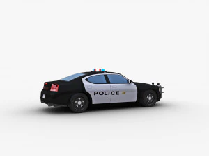 Police Car Lowpoly 3D Model