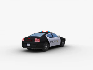 Police Car Lowpoly 3D Model