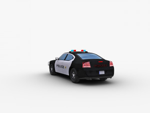 Police Car Lowpoly Modelo 3D