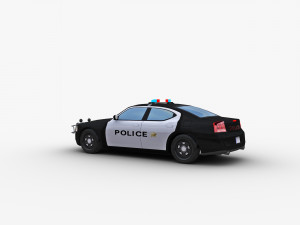 Police Car Lowpoly Modelo 3D