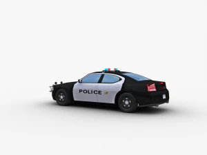 Police Car Lowpoly 3D Model