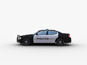 Police Car Lowpoly Modelo 3D