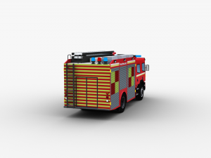 Fire Truck Lowpoly Model 3D