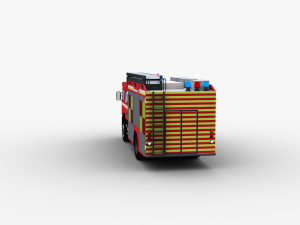 Fire Truck Lowpoly Model 3D